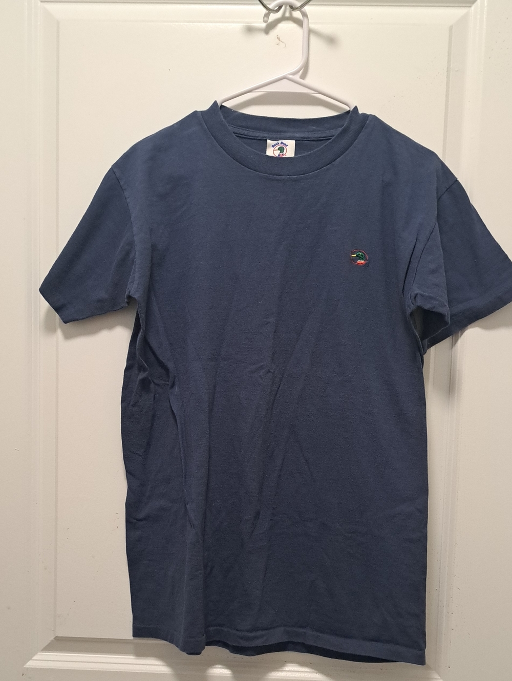 Vintage Duck Head Women's Navy Short-Sleeve Crewneck Tee with Embroidered Logo